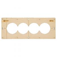 Шаблон для подрозетников c 4 отв. d72мм Expert EKF sh-d72-4