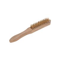 Щетка по металлу с деревянной ручкой 4 ряда 280мм Kranz KR-91-1257