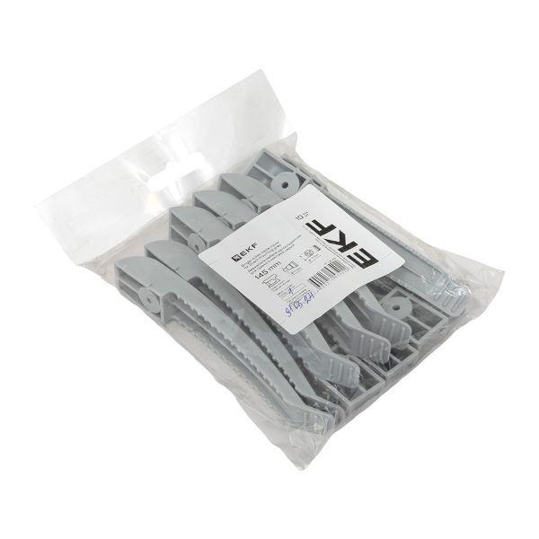 Держатель кабеля односторонний для прямого монтажа (145мм) сер. (уп.10шт) EKF ch-1-g-145