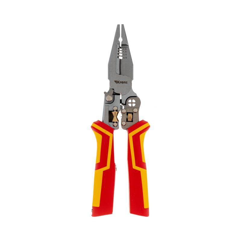 Плоскогубцы многофункциональные диэлектрические PRO 210мм с тестером Kranz KR-12-4656-3