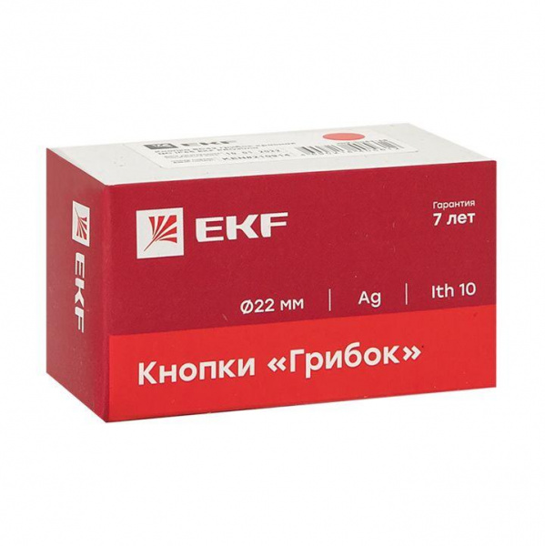 Кнопка "Грибок" BS542 NC IP65 поворотн. красн. PROxima EKF xb2-bs542-65