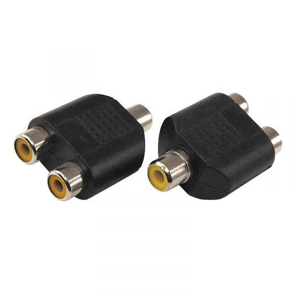 Переходник аудио гнездо RCA - 2 гнезда RCA блист. Rexant 06-0163-A