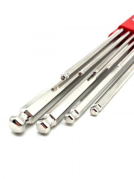 Набор ключей шестигранных Г-образ. удлиненне с шаровым окончанием 8шт HEX 1.5-10.0 Felo 36500911