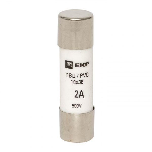 Вставка плавкая цилиндрическая ПВЦ 10х38 2А EKF pvc-10x38-2