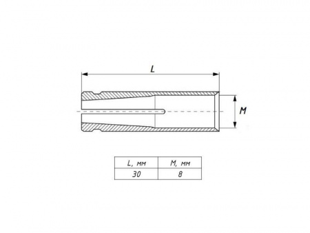 Анкер забивной М8 латунь EKF alzm8